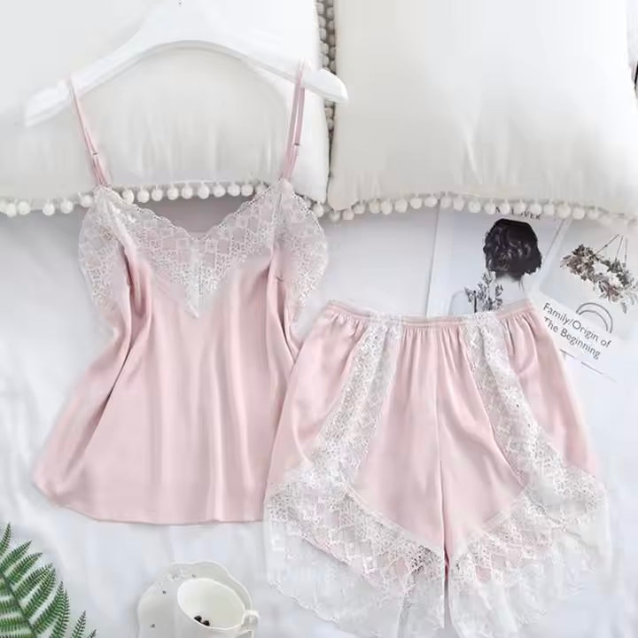 Plus Size Satin Lace Nightgown